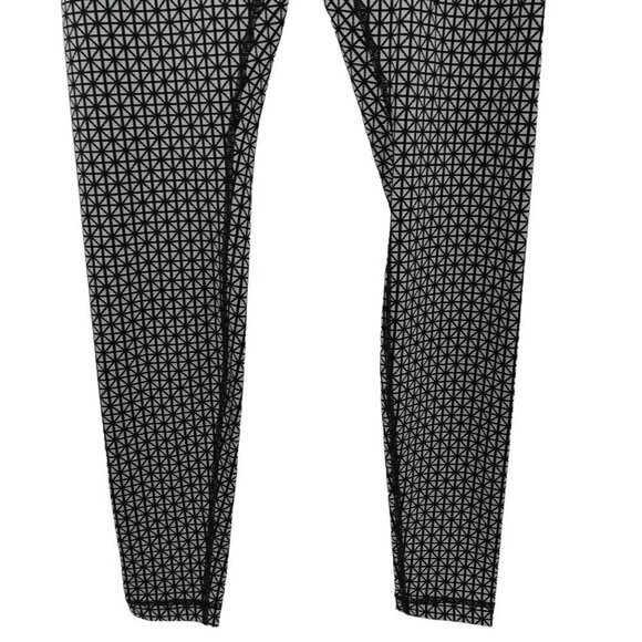 Lululemon Wunder Under Full On Luon Black Leggings Size 6 Tri Geo Silver Spoon - Picture 4 of 10